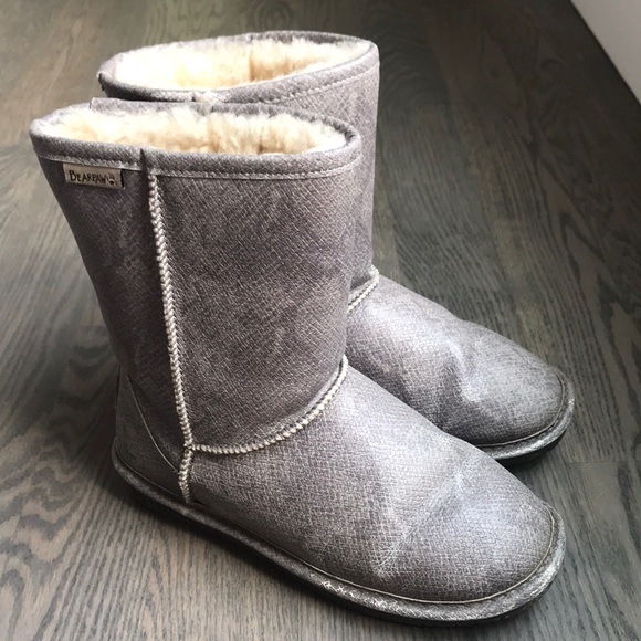 Bearpaw Grey Fake Sneak Skin Boots 